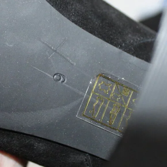 Jeffrey Campbell women's boots size 9 black suede pointed toe slouchy heels - Picture 5 of 8